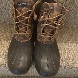 Sperry top-slider womens saltwater brown camp boots